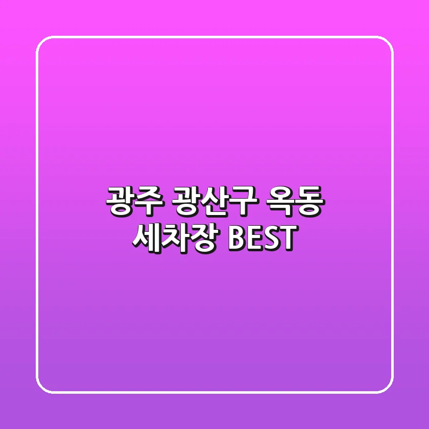 광주 광산구 옥동 세차장 BEST