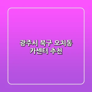 광주시 북구 오치동 카센터 추천