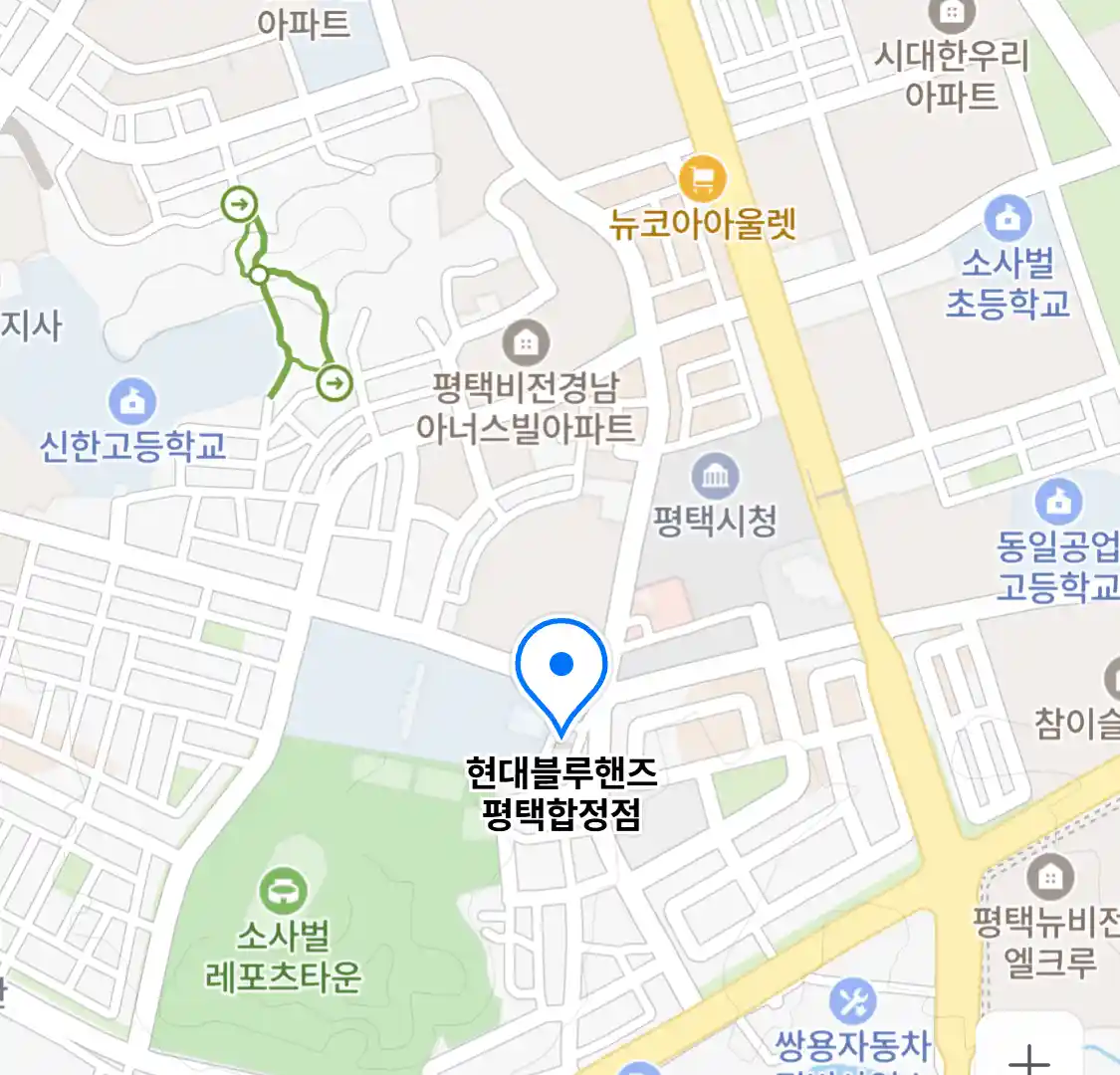 현대블루핸즈 평택합정점 위치