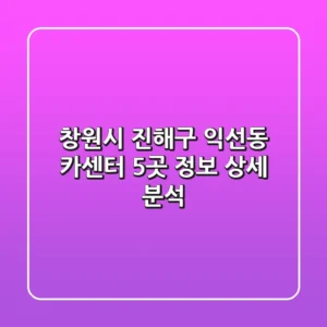 창원시 진해구 익선동 카센터 5곳 정보 - 상세 분석