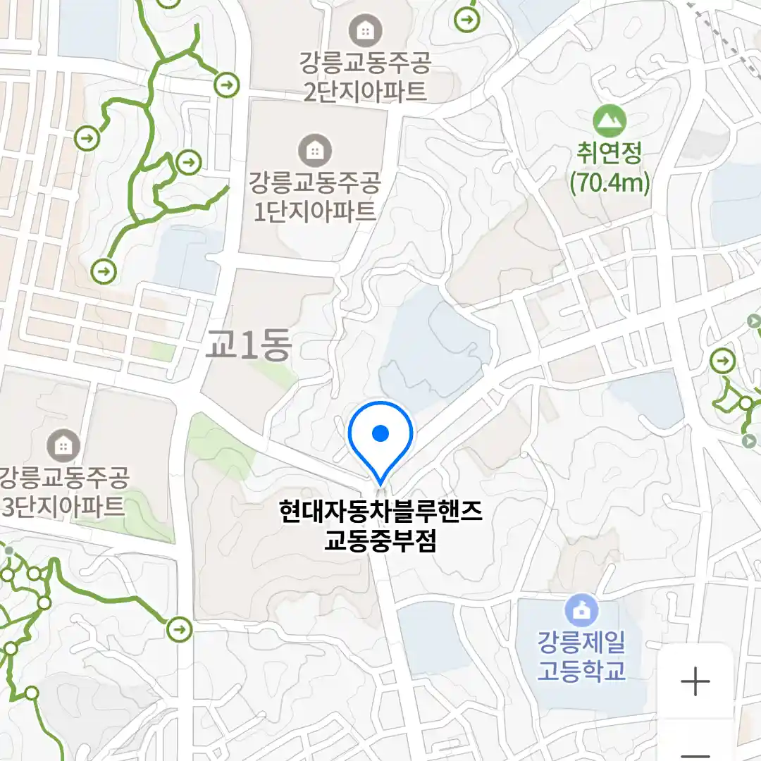 현대자동차블루핸즈 교동중부점 위치