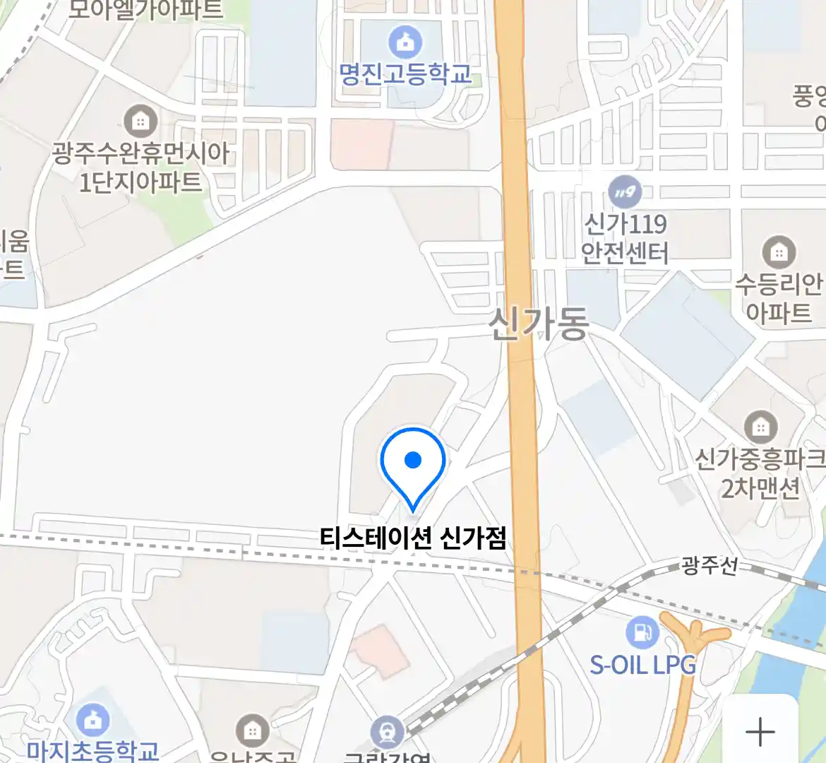 티스테이션 신가점 위치