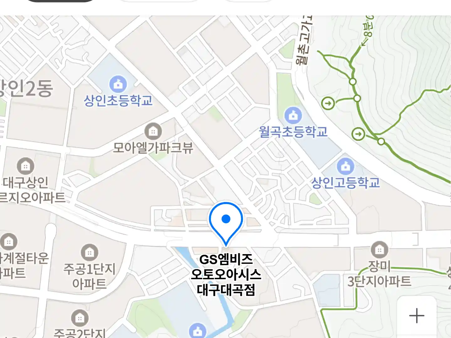 GS엠비즈 오토오아시스 대구대곡점 위치