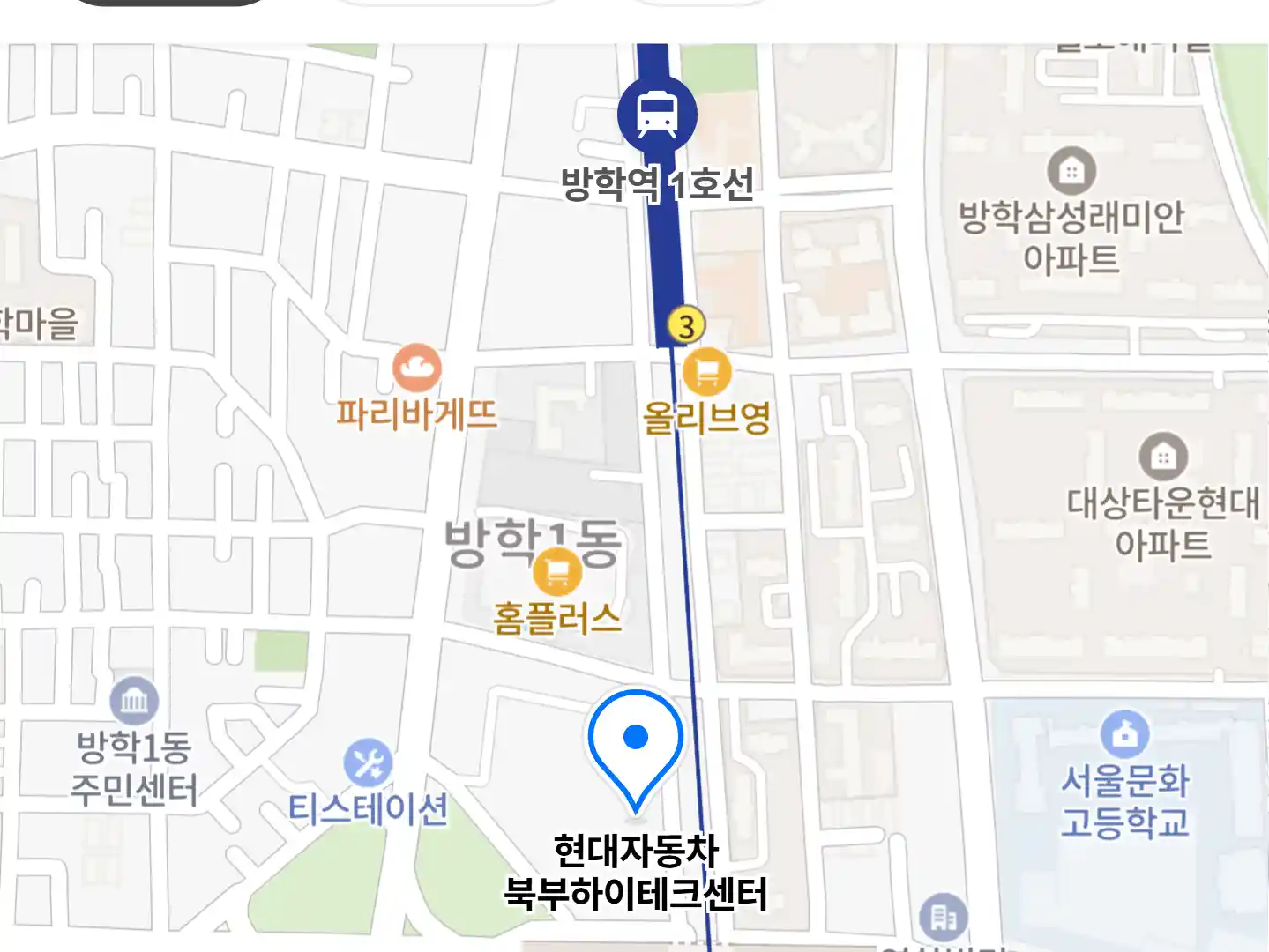 현대자동차 북부하이테크센터 위치