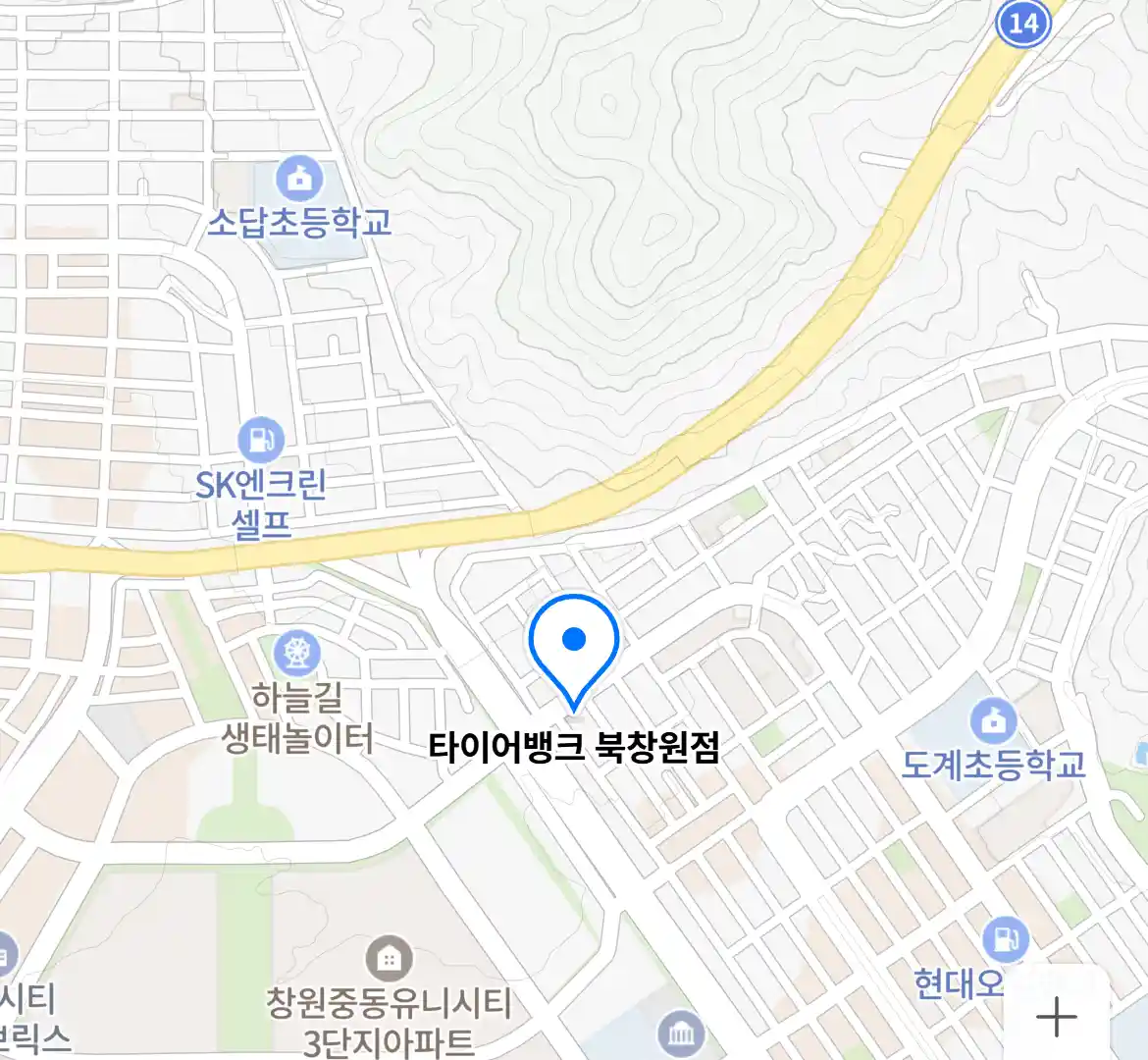 타이어뱅크 북창원점 위치