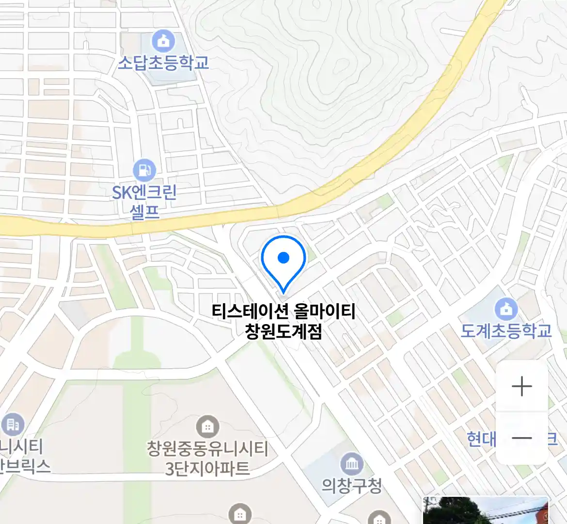티스테이션 올마이티 창원도계점 위치
