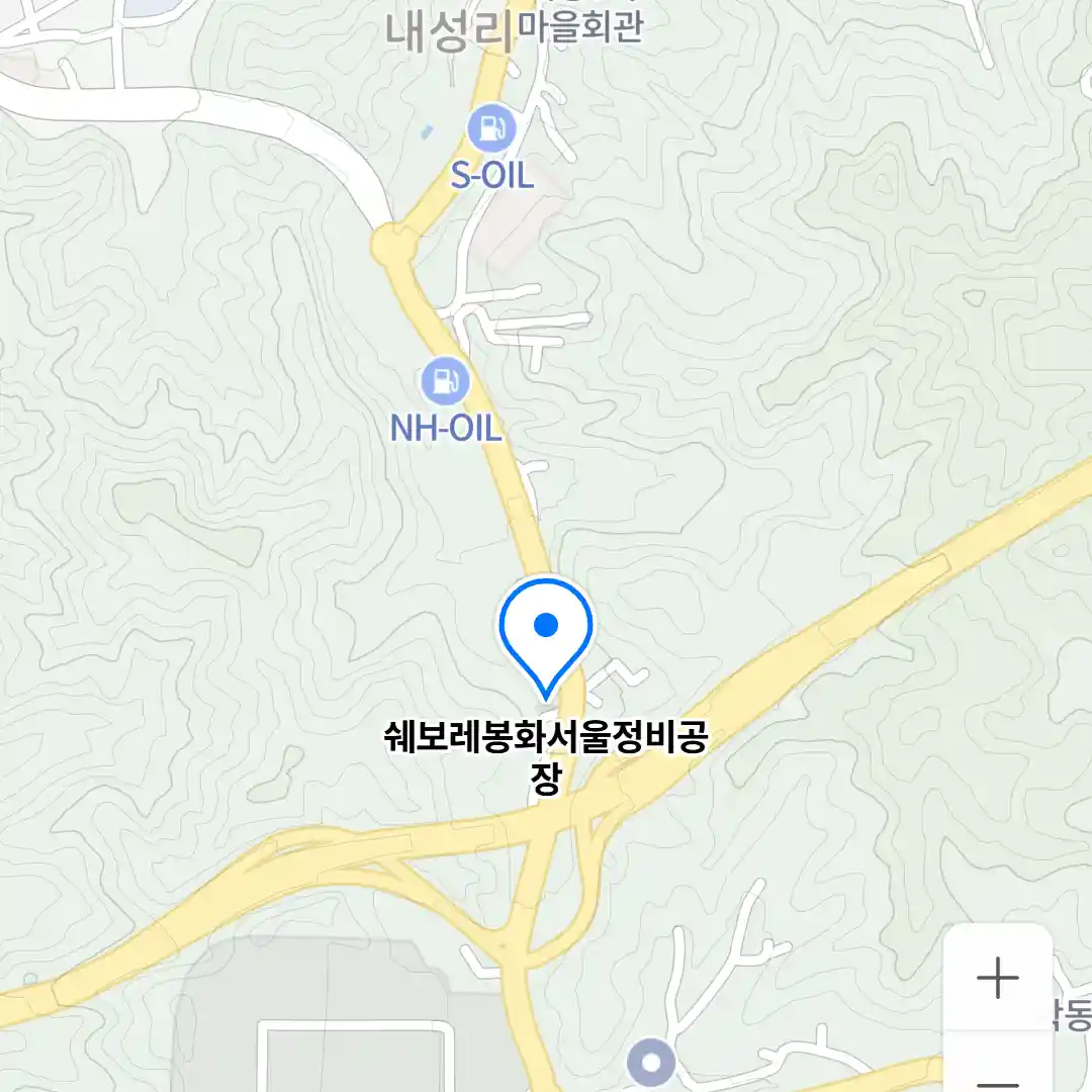 쉐보레봉화서울정비공장 지도