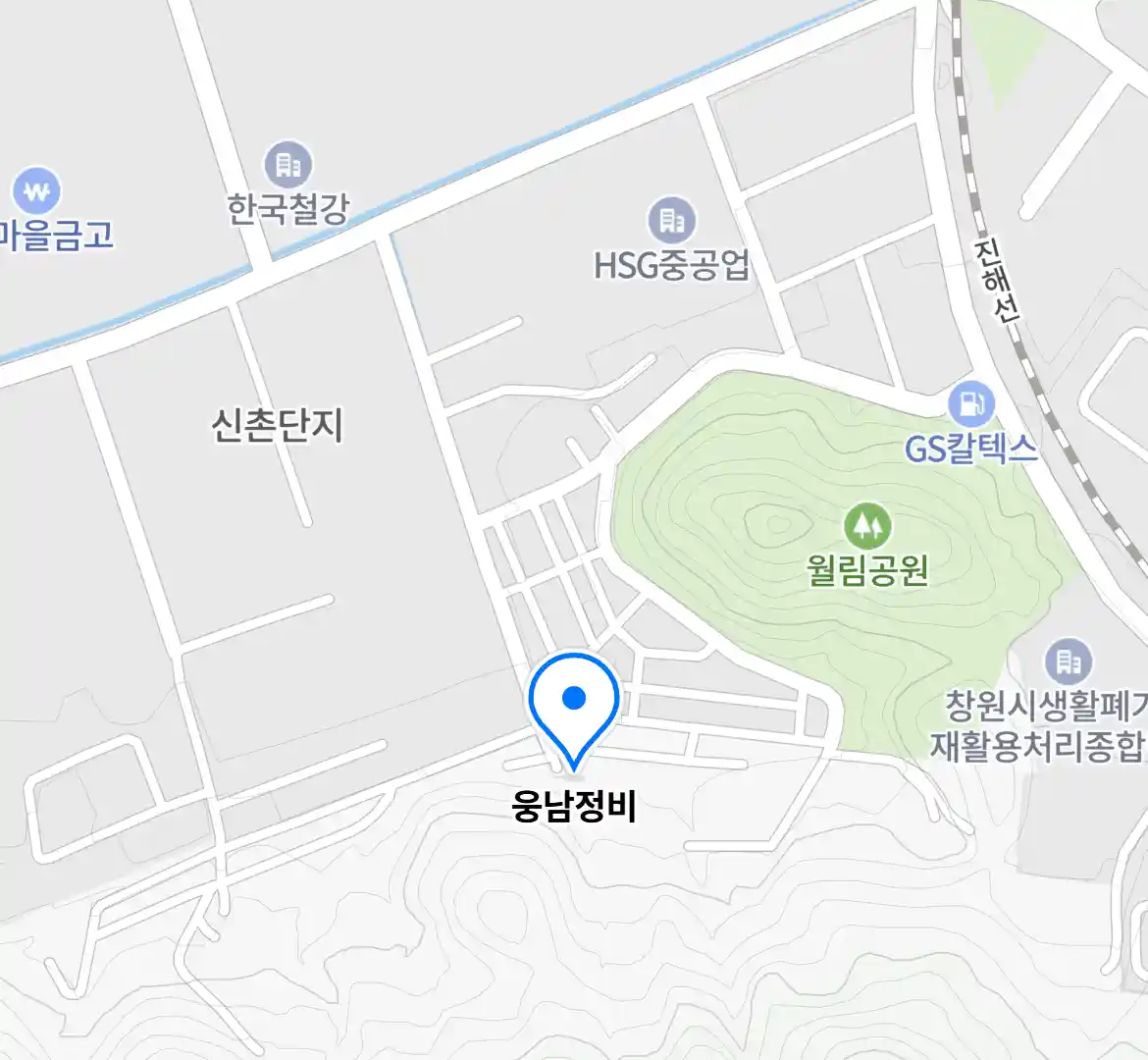 웅남정비 위치